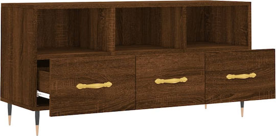 TV-Möbel Hölzernes Smoky Oak L102xB36xH50cm