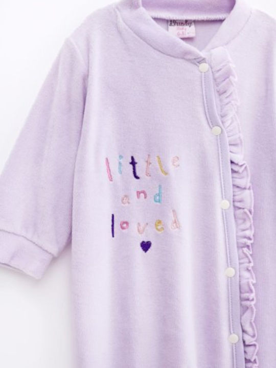 Funky Baby Bodysuit Set Long-Sleeved Velvet Lilac