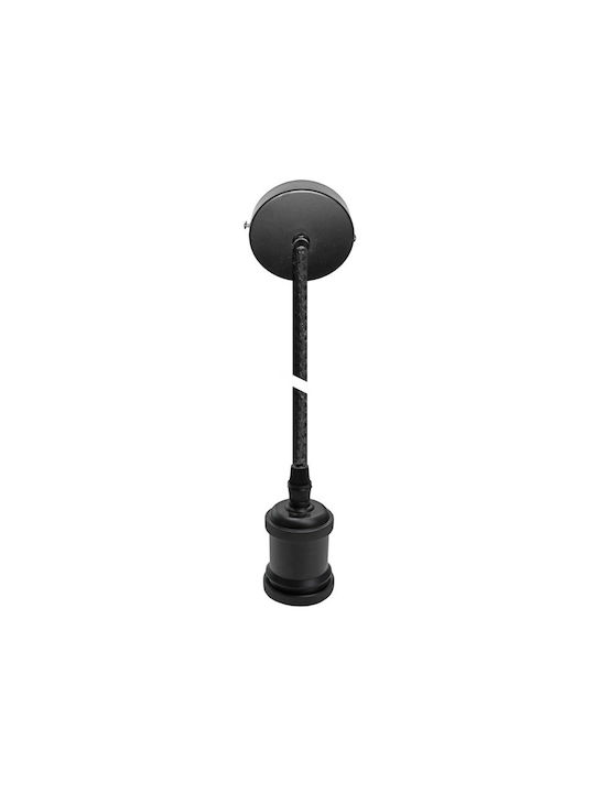 Adeleq Hängelampe Schwarz mit Fassung E27