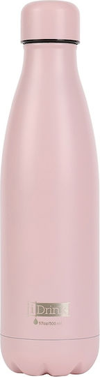 I-Total iDrink Metallics Μπουκάλι Θερμός Ανοξείδωτο BPA Free 500ml Ροζ