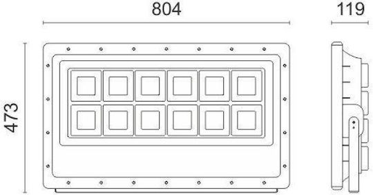 Spot Light Στεγανός Προβολέας LED 600W Ψυχρό Λευκό 6000K IP65