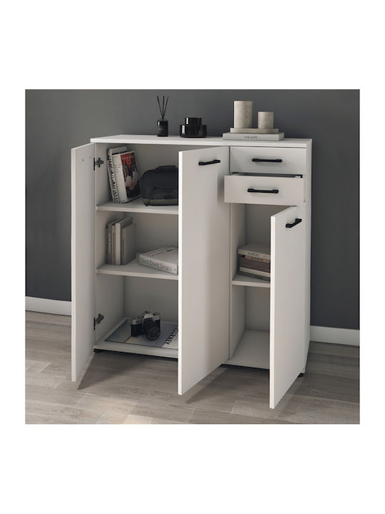 Polly Wooden Shoe Organizer White 108x35x108cm