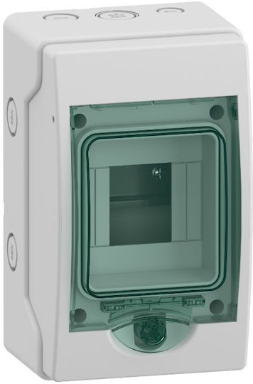 Schneider Electric Kaedra Wall mounted Waterproof 4-Elements Fuse Box with 1 Row W123xH200xD112mm 13441