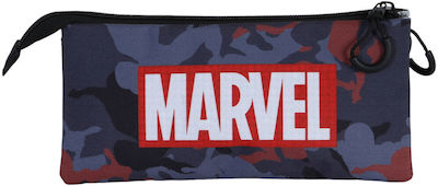 Marvel Spiderman Pencil Case with 3 Compartments Black