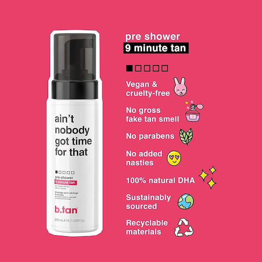 B.Tan Ain't Nobody Got Time for Dat! Selbstbräuner Mousse Körper 200ml