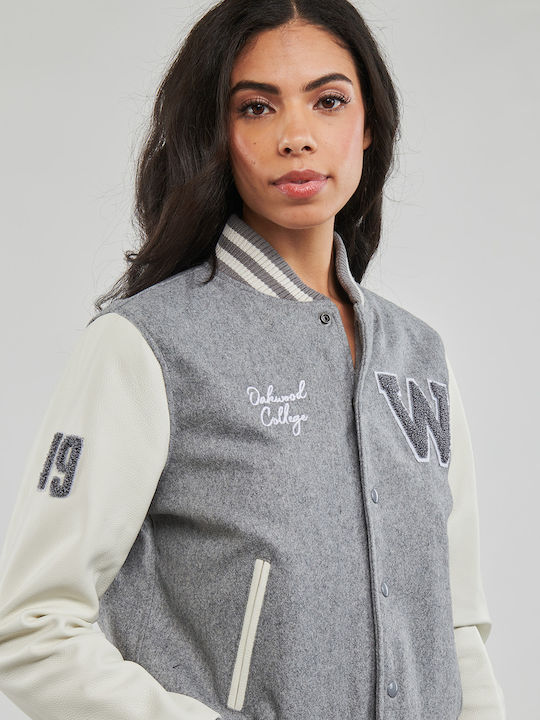 Κοντό Γυναικείο Bomber Jacket Γκρι
