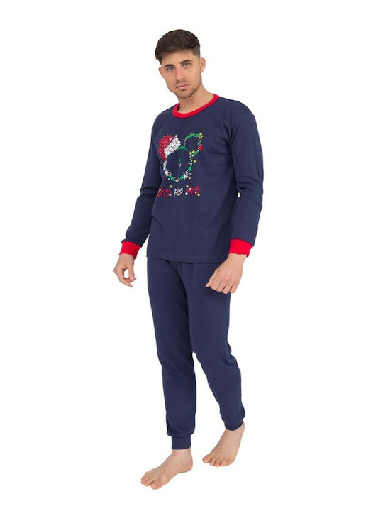 Comfort Men's Winter Pajamas Set Blue