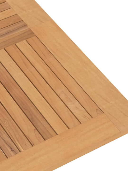 Tisch Zusammenklappbar Teak 120x120x75cm