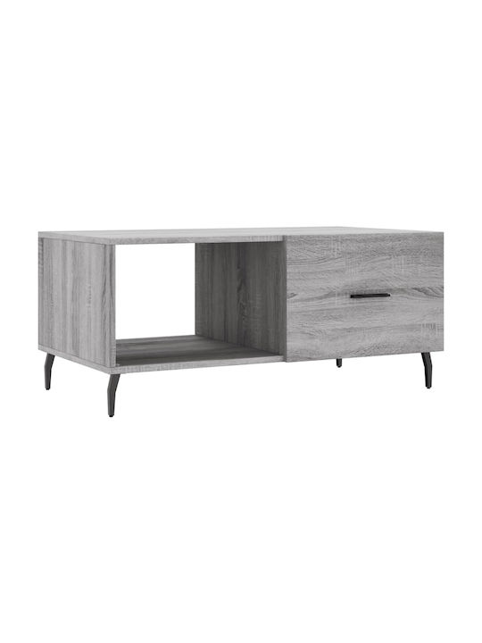 Rectangular Wooden Coffee Table Gray L90xW50xH40cm