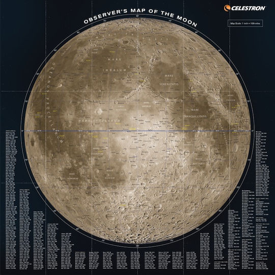 Celestron Moon Map Αξεσουάρ Τηλεσκοπίων