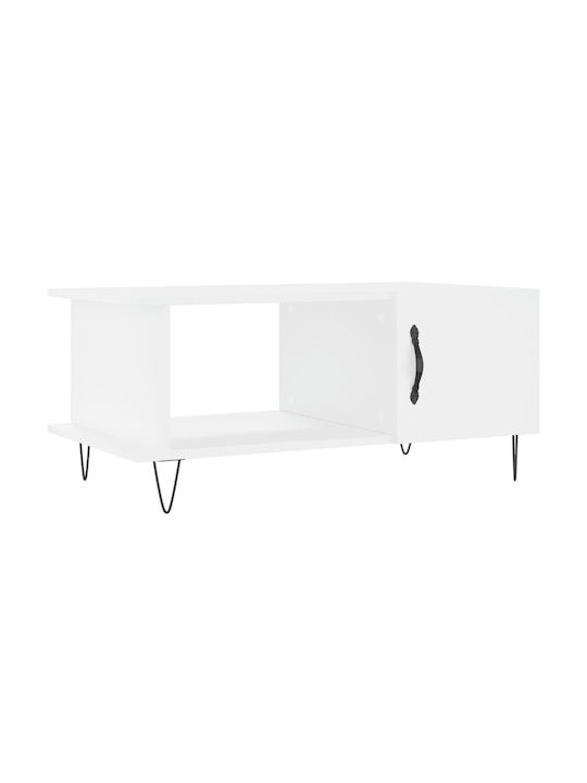 Rectangular Wooden Coffee Table White L90xW50xH40cm