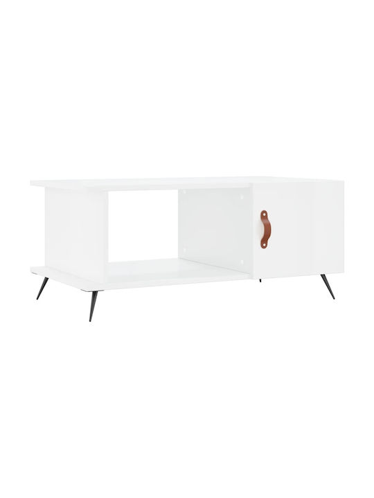 Rectangular Coffee Table Wooden White L90xW50xH40cm.