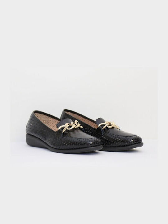 Relax Anatomic Leather Women's Moccasins in Black Color