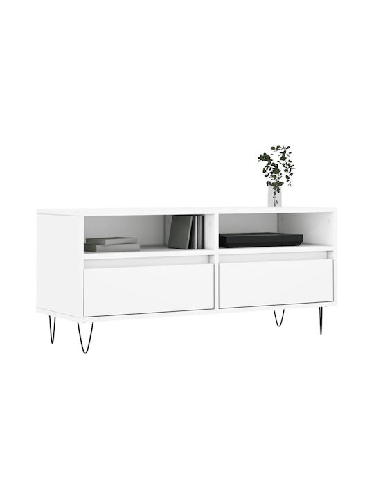 Έπιπλο Τηλεόρασης Λευκό Μ100xΠ34.5xΥ44.5cm