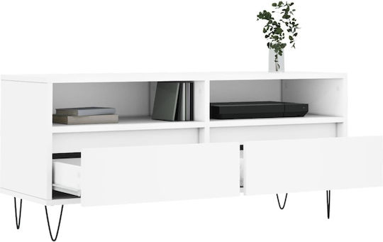 Έπιπλο Τηλεόρασης Λευκό Μ100xΠ34.5xΥ44.5cm