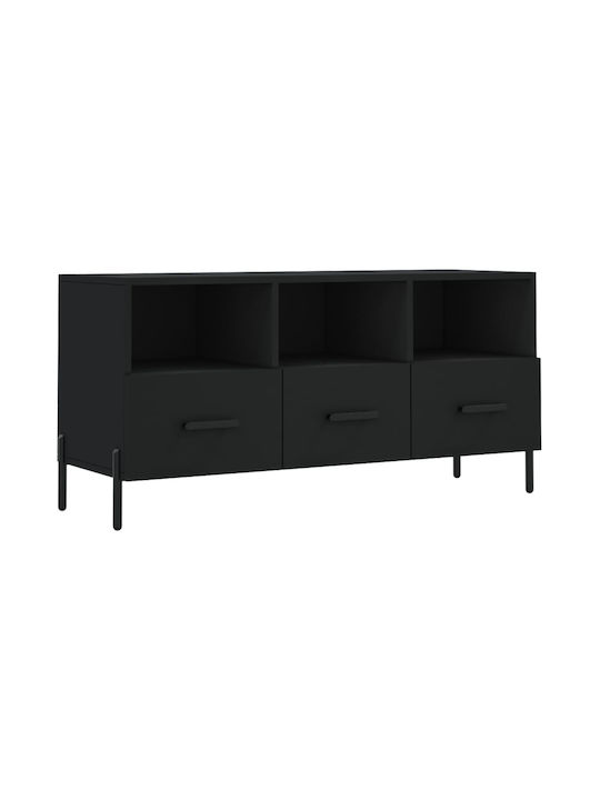 Particle Board TV Furniture with Drawers Black L102xW36xH50cm