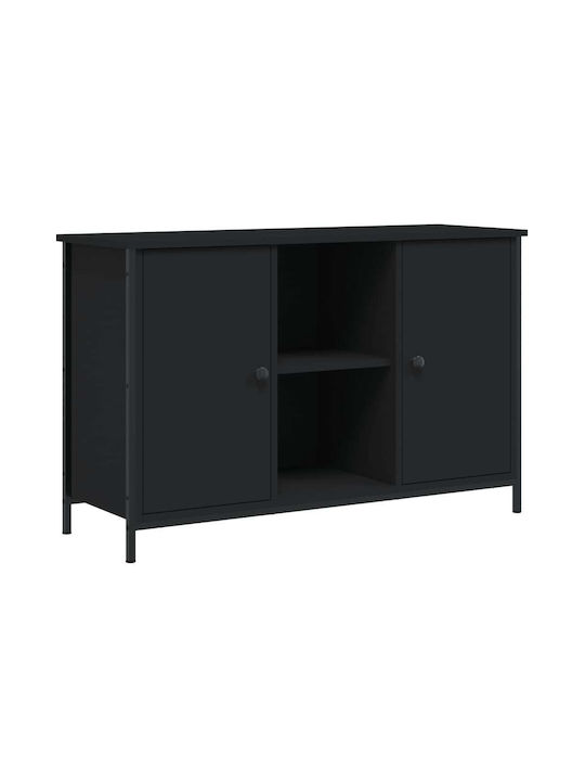 TV Stand Wooden Black L100xW35xH65cm