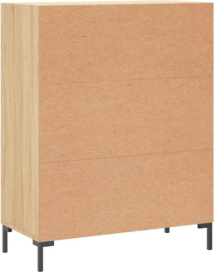 Wooden Chest of Drawers with 3 Drawers 69.5x34x90cm