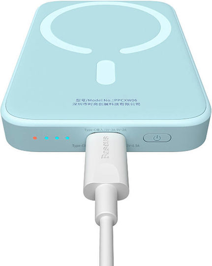 Baseus Mini Power Bank 6000mAh 20W с USB-C порт Power Delivery Светлосин