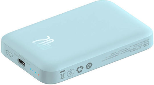Baseus Mini Power Bank 6000mAh 20W с USB-C порт Power Delivery Светлосин