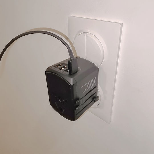 Xoopar Φορτιστής Χωρίς Καλώδιο με 3 Θύρες USB-A και Θύρα USB-C 15W Μαύρος (Tripper)