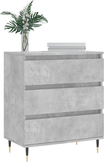 Comoda pentru Dormitor cu 3 sertare Gri 60x35x70buc