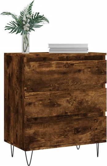 Wooden Chest of Drawers with 3 Drawers 60x35x70cm