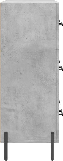 Συρταριέρα Κρεβατοκάμαρας mit 3 Schubladen Gray 69.5x34x90cm