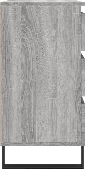 Comoda pentru Dormitor cu 3 sertare Gri 60x35x70buc