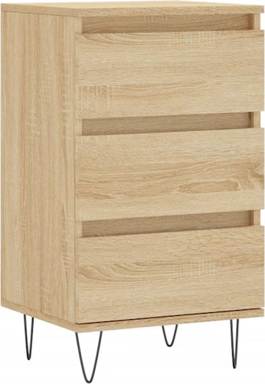 Wooden Chest of Drawers with 3 Drawers 40x35x70cm