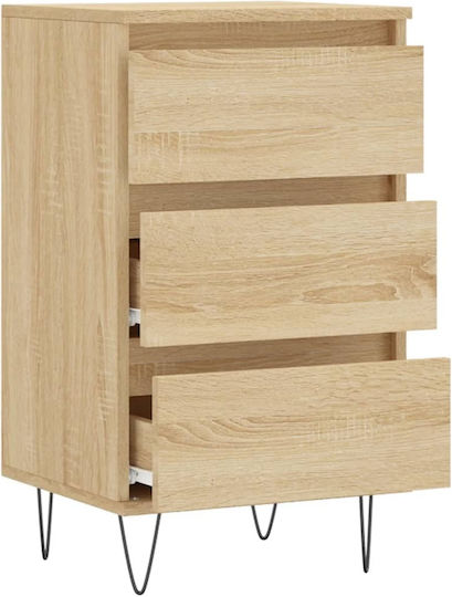 Wooden Chest of Drawers with 3 Drawers 40x35x70cm