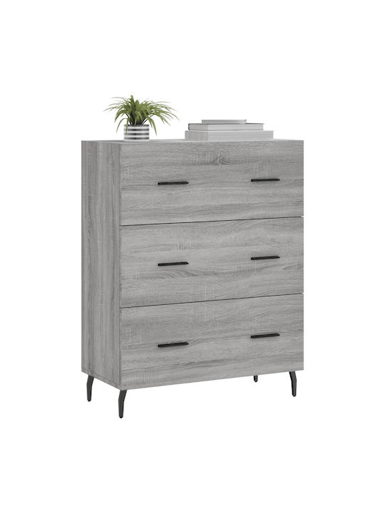 vidaXL Kommode Schlafzimmer Holz mit 3 Schubladen 69.5x34x90cm