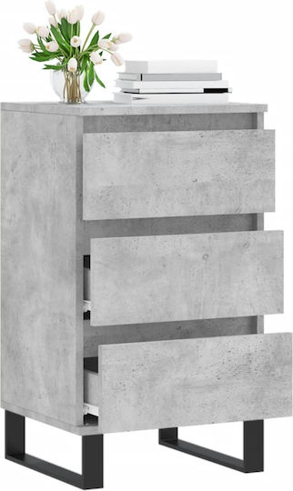 Comoda pentru Dormitor cu 3 sertare Gri 40x35x70buc