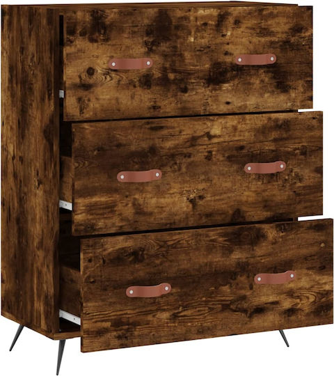 Συρταριέρα Κρεβατοκάμαρας mit 3 Schubladen 69.5x34x90cm