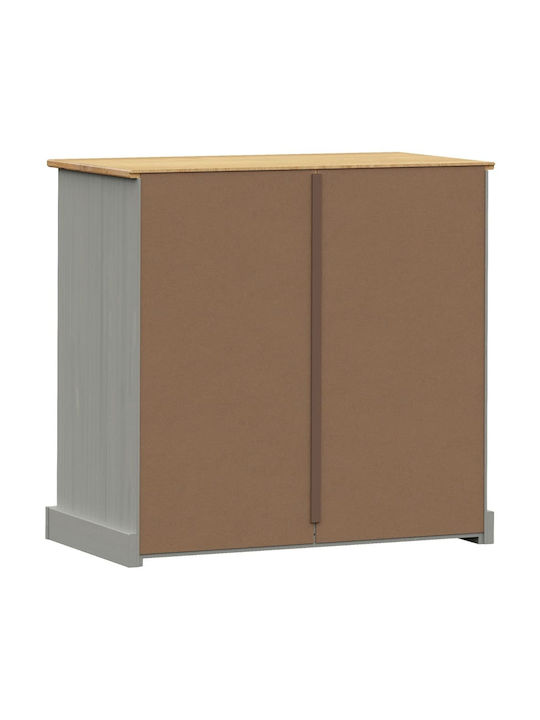Wooden Chest of Drawers with 4 Drawers Gray 80x40x76cm
