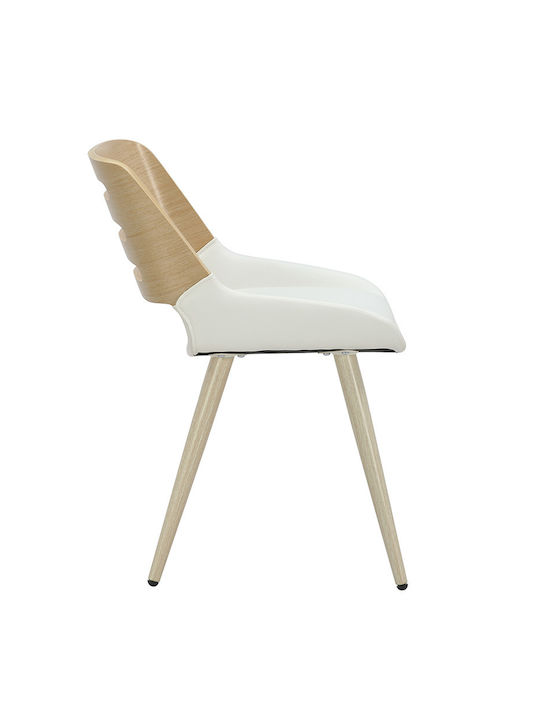 Brody Dining Room Wooden Chair White 51x55x76cm