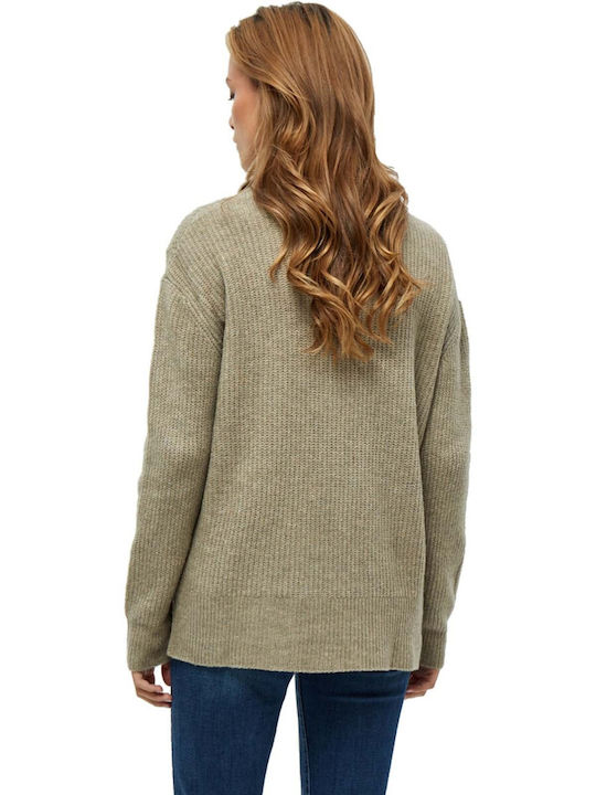 Desires Women's Long Sleeve Sweater Turtleneck Beige