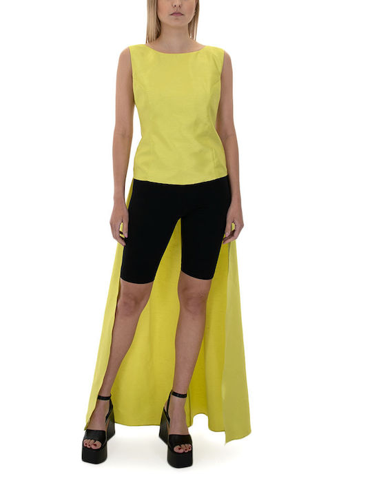 C. Manolo pentru Femei de Vară Bluză Fără mâneci cu Fermuar Verde