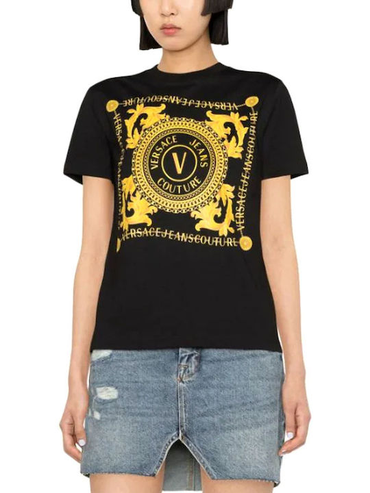 Versace Damen T-shirt Gelb