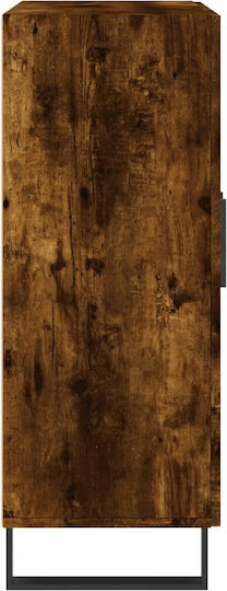 Dulap de Sufragerie de Podea din Placă Aglomerată, Stejar Fumé, 69,5x34x90 cm