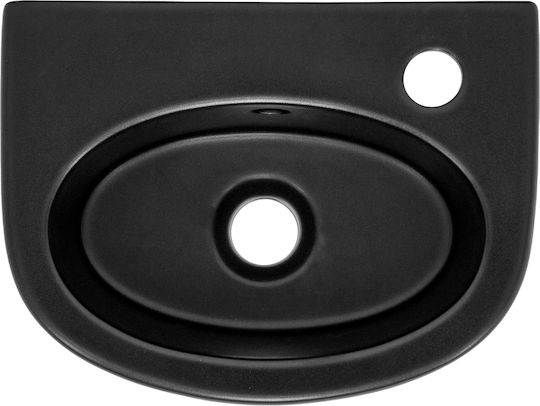 ML-Design Aufgesetztes Waschbecken Keramik 33.5x25.5x13cm Schwarz