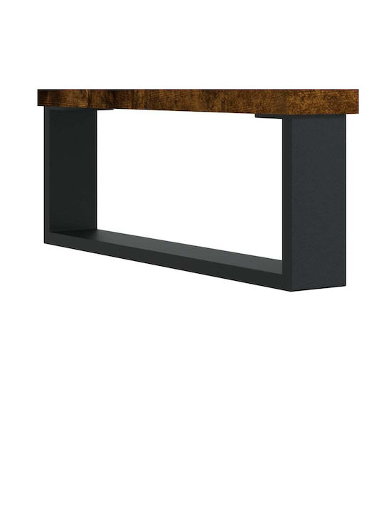 Living Room Display Cabinet Made of Particle Board in Smoky Oak Color 69.5x34x90cm