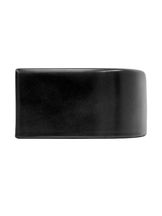 ML-Design Aufgesetztes Waschbecken Keramik 33.5x25.5x13cm Schwarz
