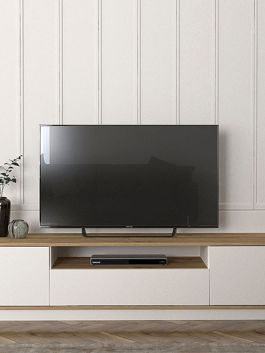 Έπιπλο Τηλεόρασης Fedya Λευκό Μ180xΠ45xΥ44.6cm