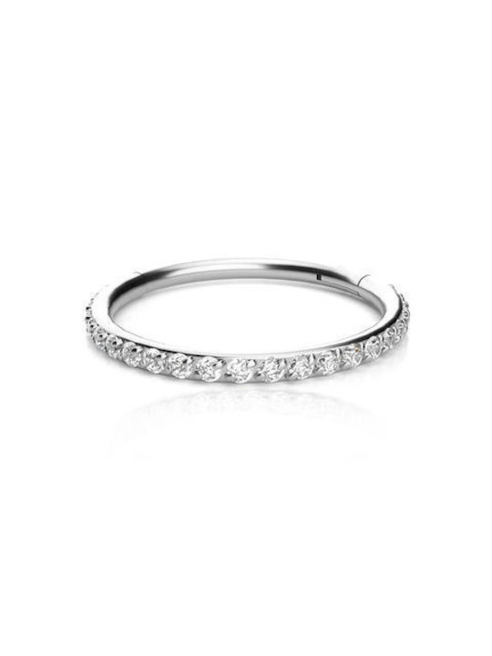 Amalfi Accessories Ohrringe Creolen aus Stahl Vergoldet mit Diamant