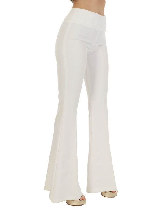 Relish Elastic Flared Pant White