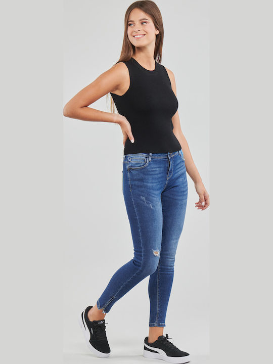 Damenjeans mit Rissen in Enger Passform