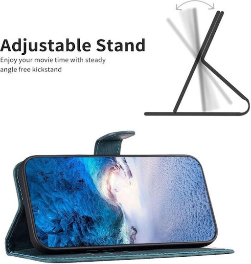 Plaid Embossed Brieftasche Grün (Redmi 10 5G)
