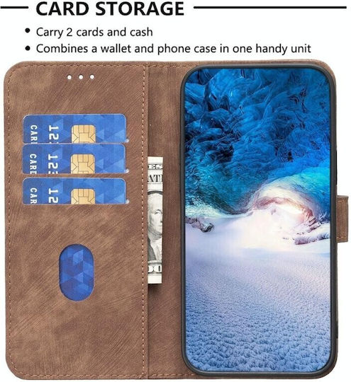 Plaid Embossed Портмоне Кафяв (Redmi 10 5G)