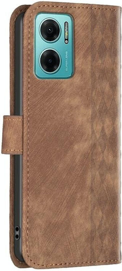 Plaid Embossed Портмоне Кафяв (Redmi 10 5G)